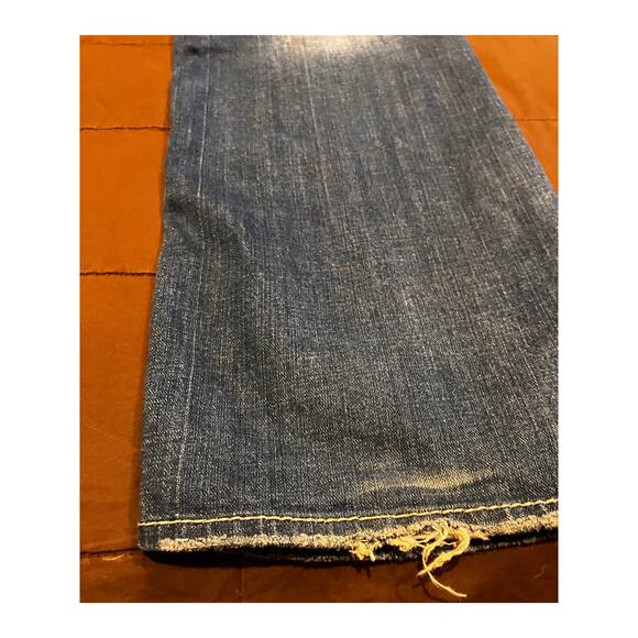 Affliction Black Premium Ace Jeans Mens 40 Blue Washed Denim Straight Leg Biker - Picture 9 of 9